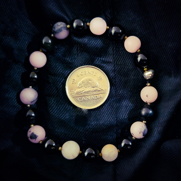 Three Mystery Handmade Real Crystal Bracelet - Round Stone Beads - Picture 3 of 7